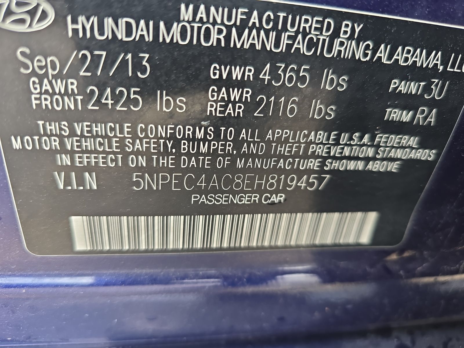 2014 Hyundai Sonata SE FWD