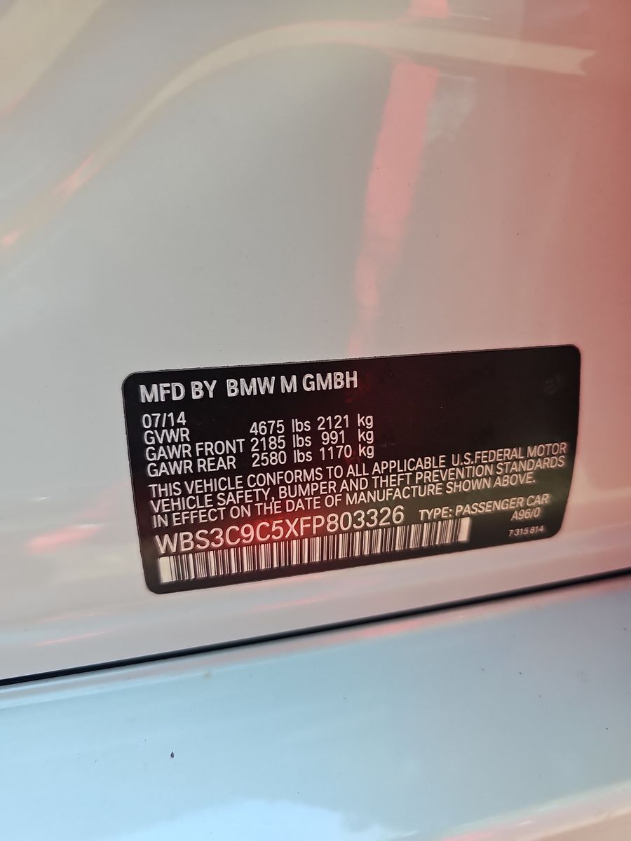 2015 BMW M3 Base RWD