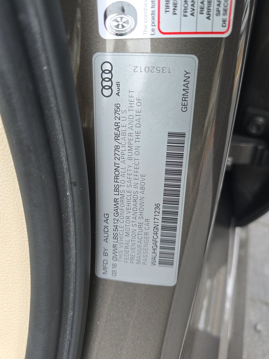 2016 Audi A6 3.0T Prestige AWD