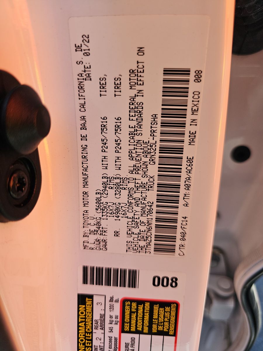 2022 Toyota Tacoma SR5 RWD