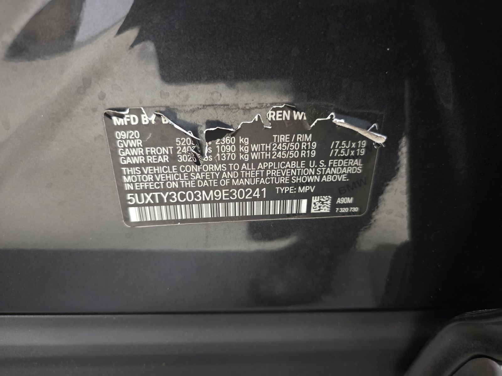 2021 BMW X3 sDrive30i RWD