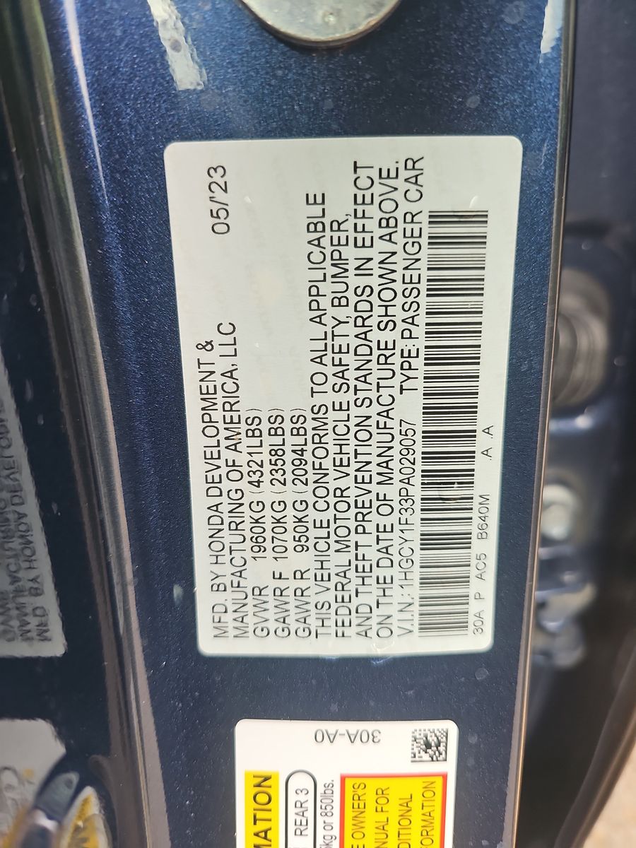 2023 Honda Accord EX FWD