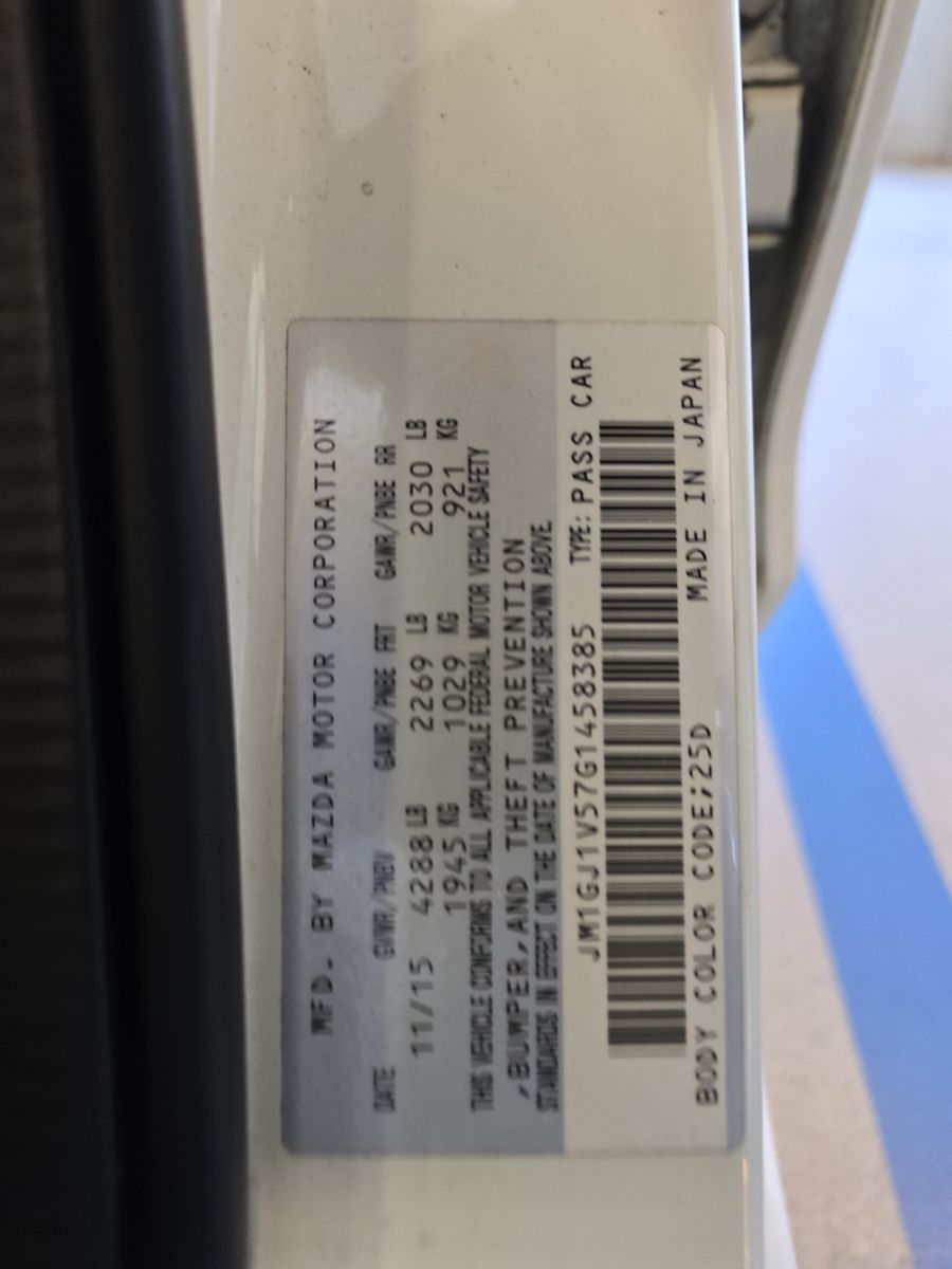 2016 MAZDA MAZDA6 Touring FWD