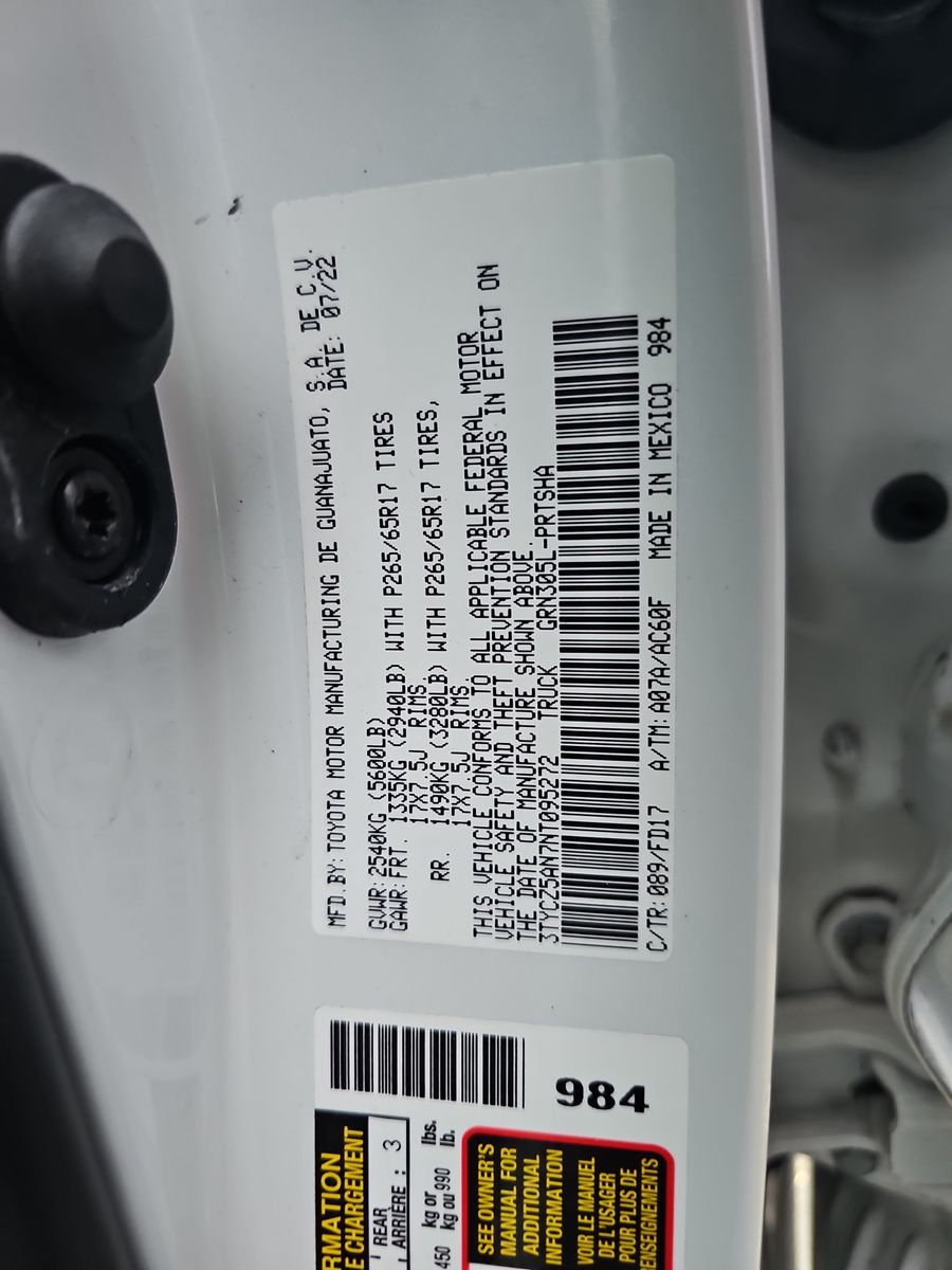 2022 Toyota Tacoma TRD Sport AWD