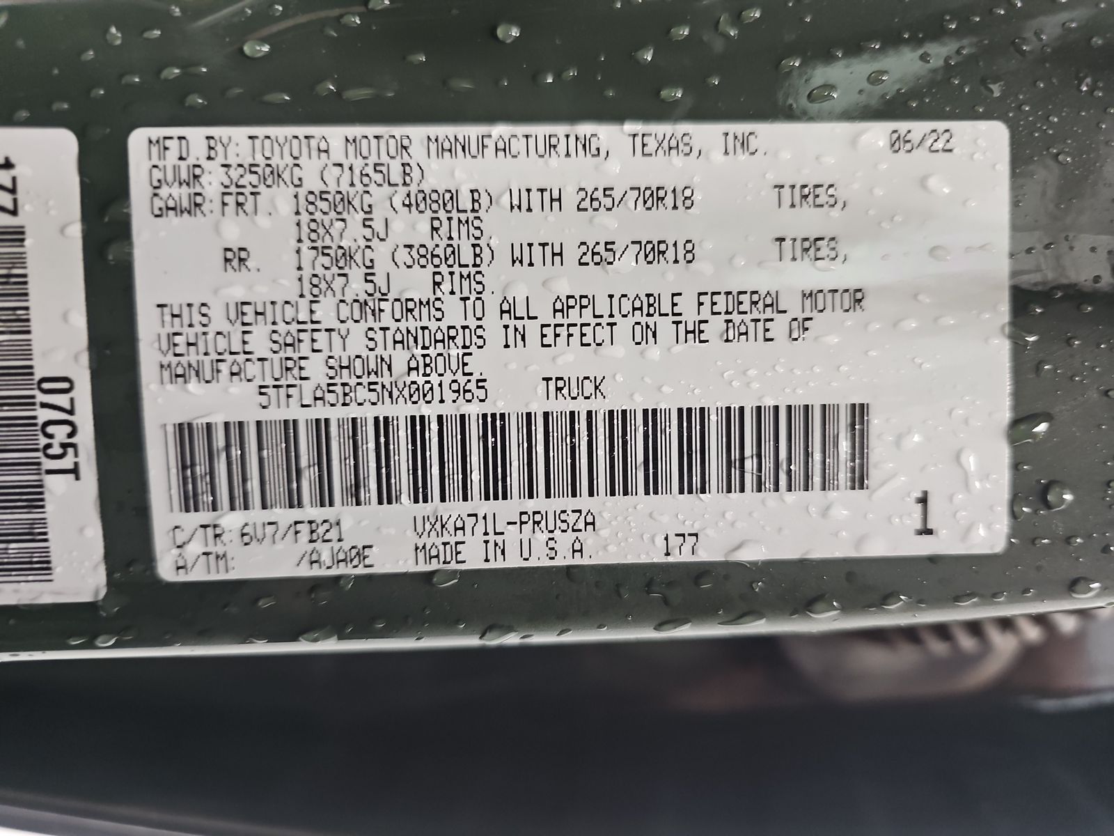 2022 Toyota Tundra SR5 RWD
