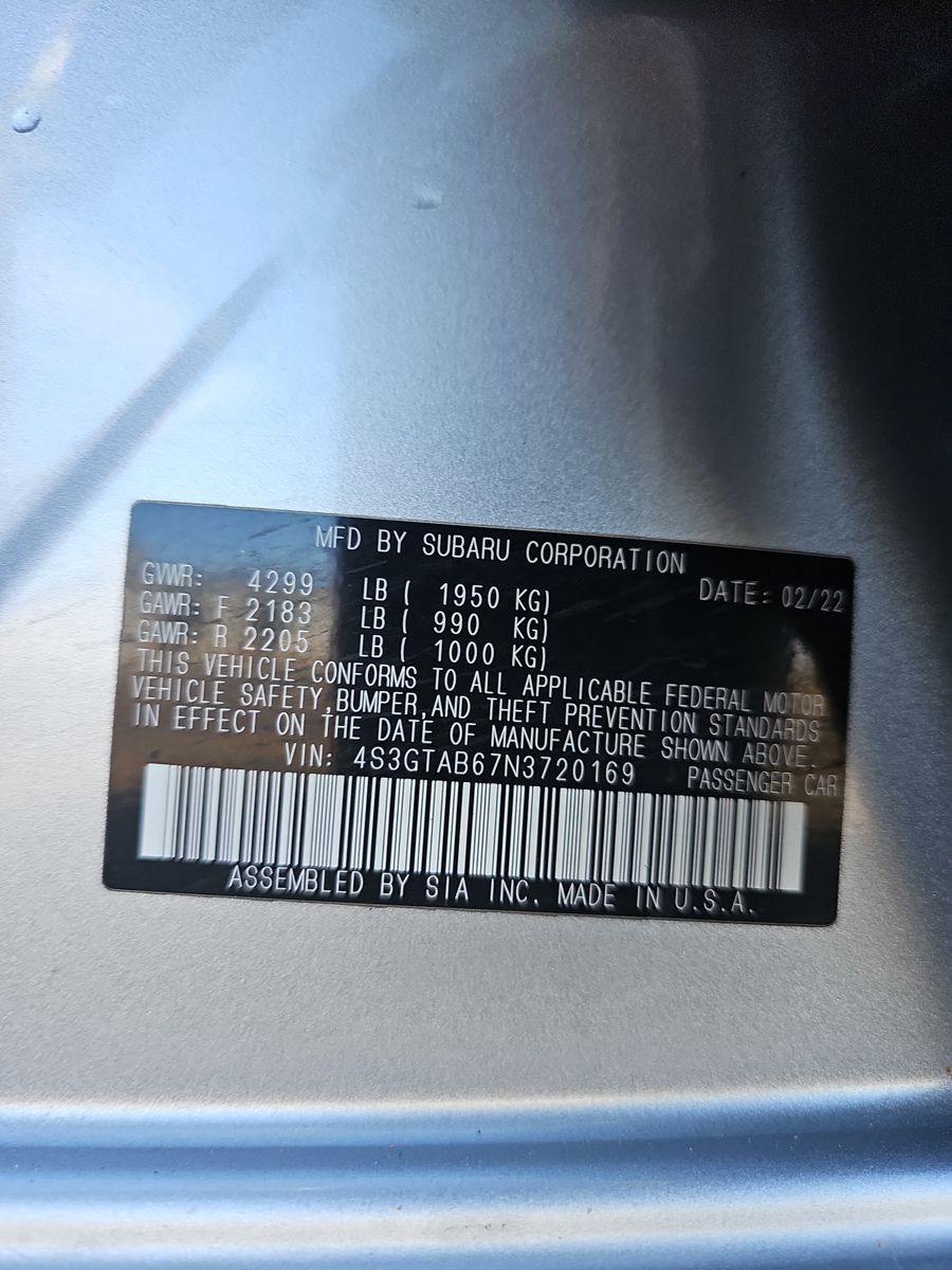 2022 Subaru Impreza 2.0i AWD