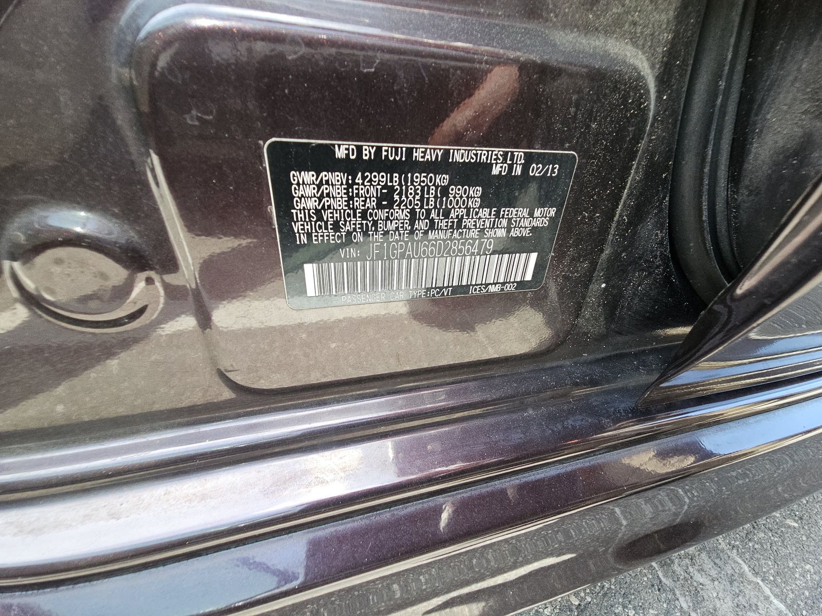 2013 Subaru Impreza 2.0i Sport Limited AWD