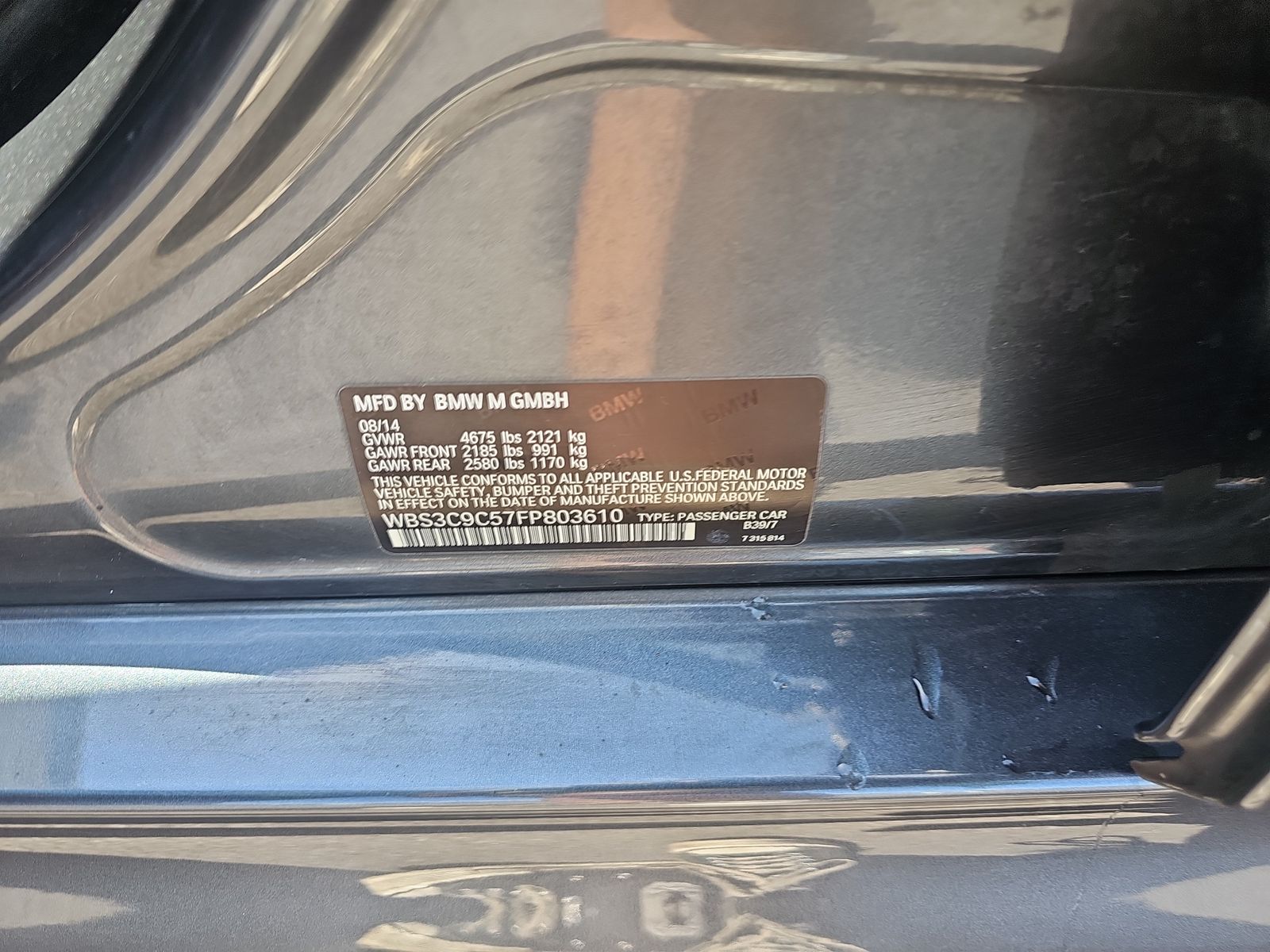 2015 BMW M3 Base RWD