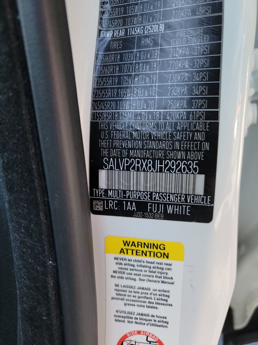 2018 Land Rover Range Rover Evoque SE AWD