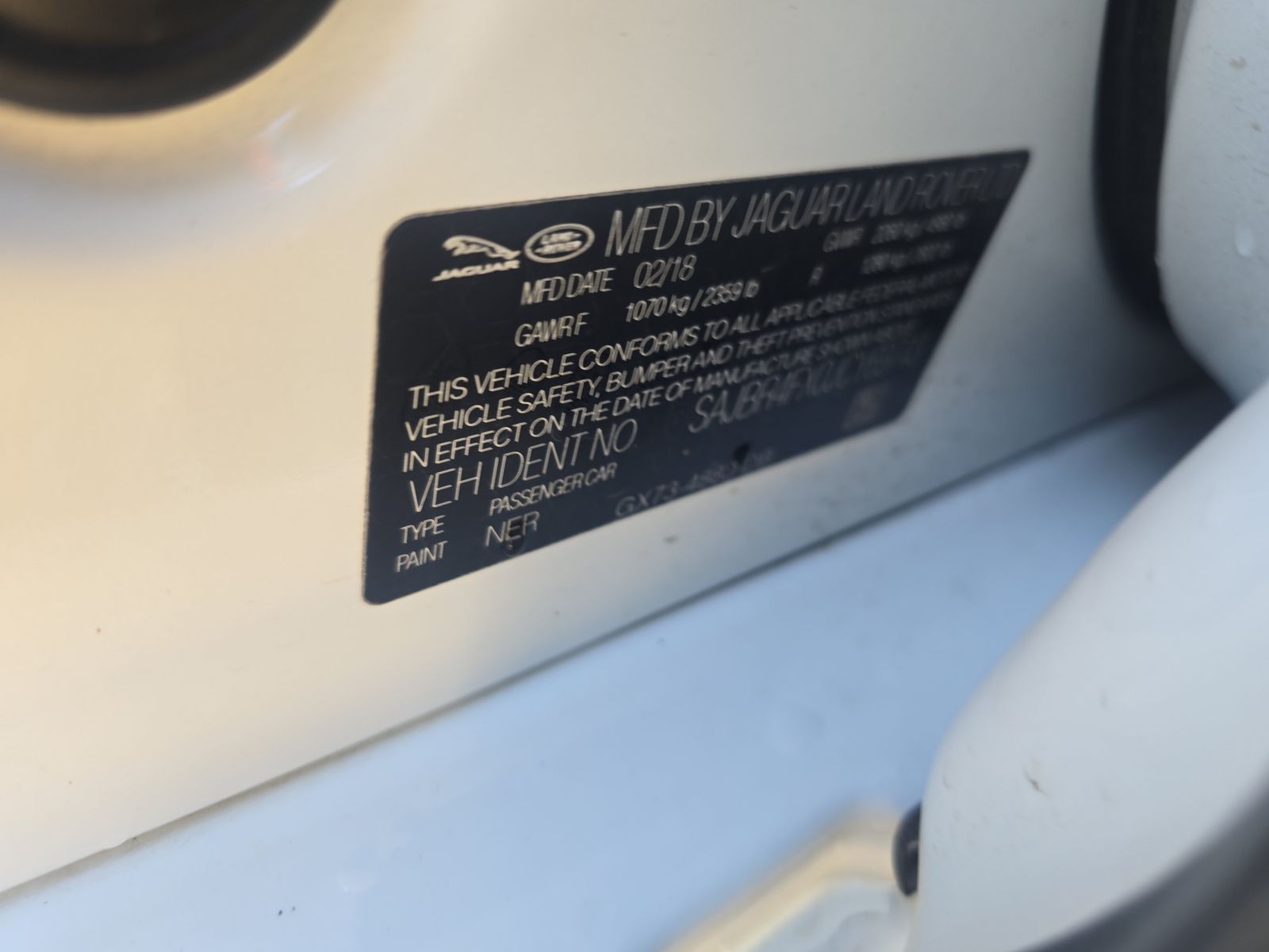 2018 Jaguar XF 25t RWD