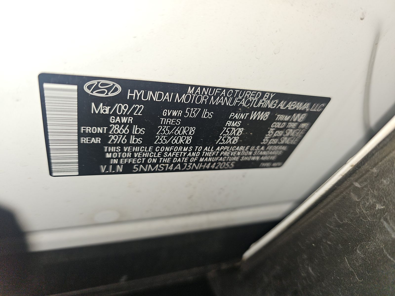 2022 Hyundai Santa Fe SE FWD