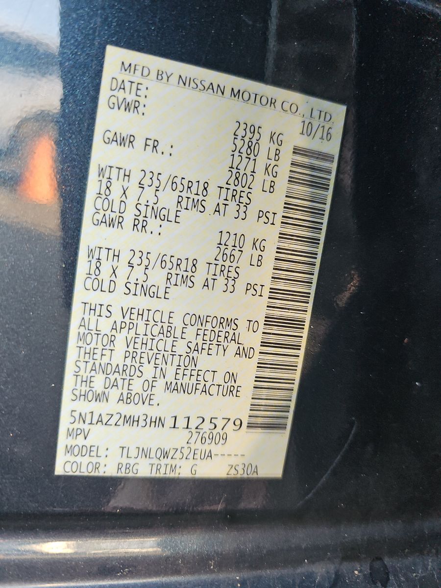 2017 Nissan Murano SV AWD