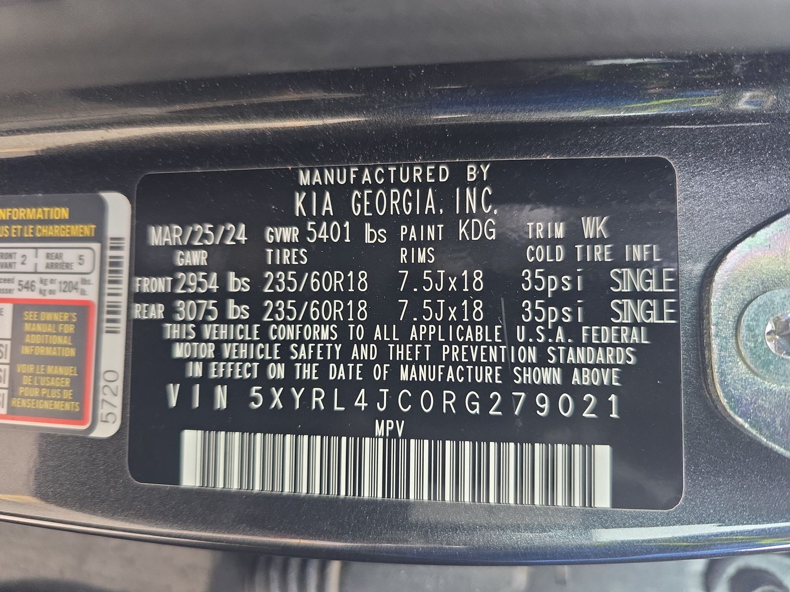 2024 Kia Sorento S FWD