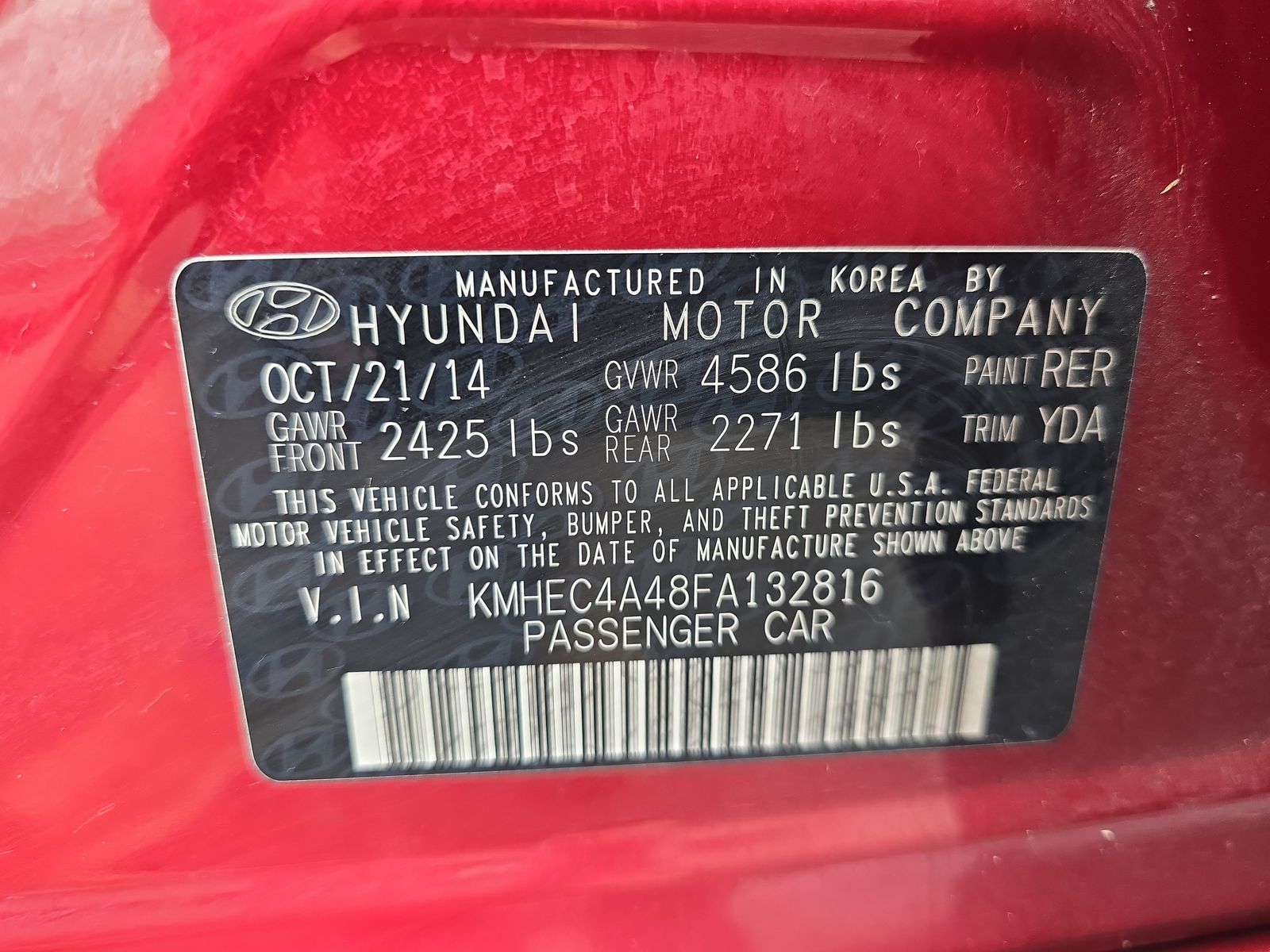 2015 Hyundai Sonata Hybrid Limited FWD