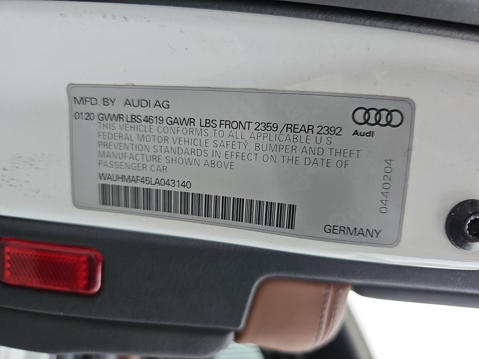2020 Audi A4 Premium Plus FWD