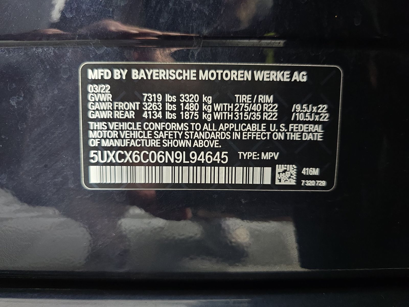 2022 BMW X7 M50i AWD