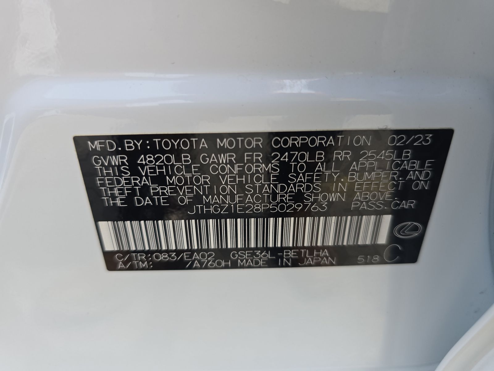2023 Lexus IS IS 350 F SPORT AWD