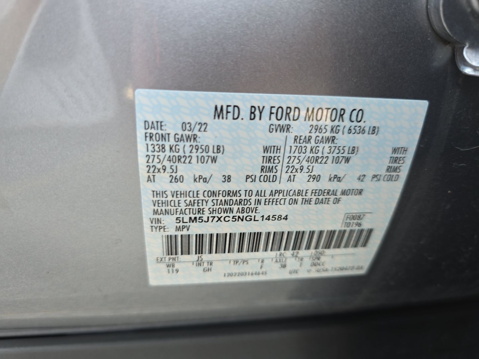 2022 Lincoln Aviator Reserve AWD