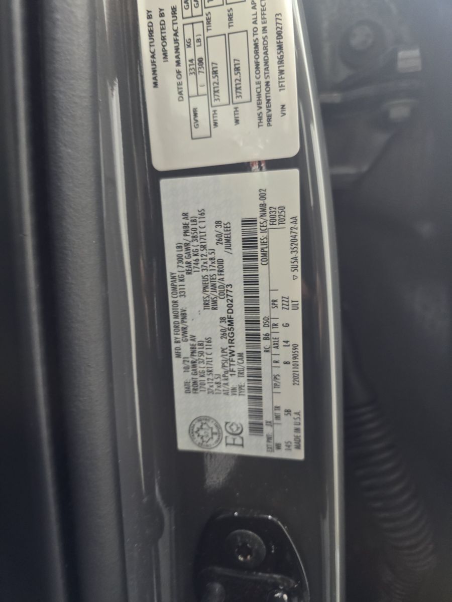 2021 Ford F-150 Raptor AWD