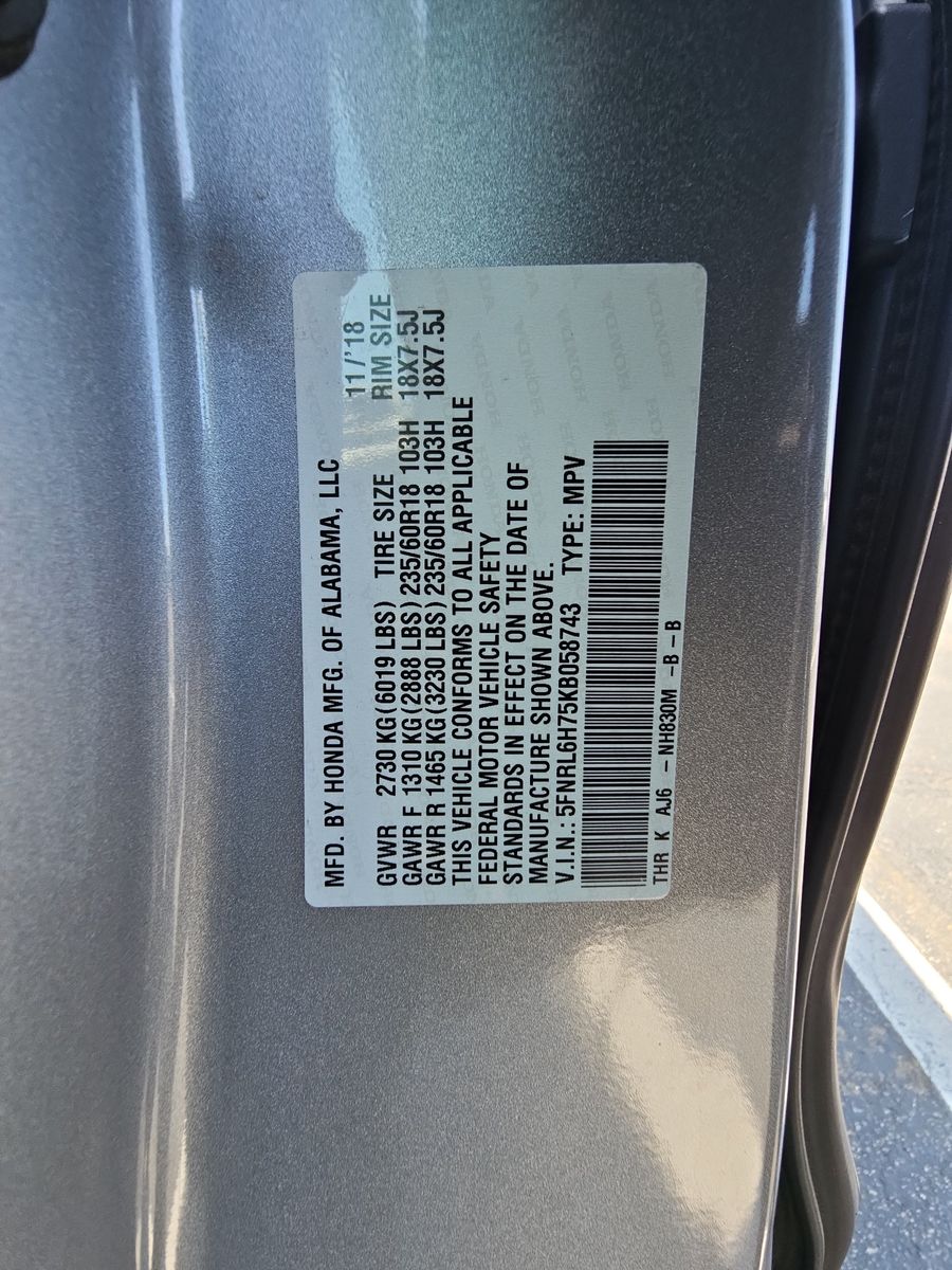 2019 Honda Odyssey EX-L FWD