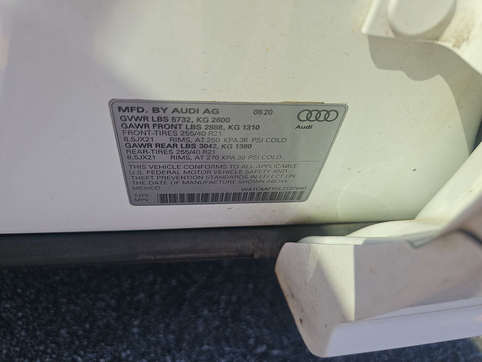 2020 Audi SQ5 Prestige AWD