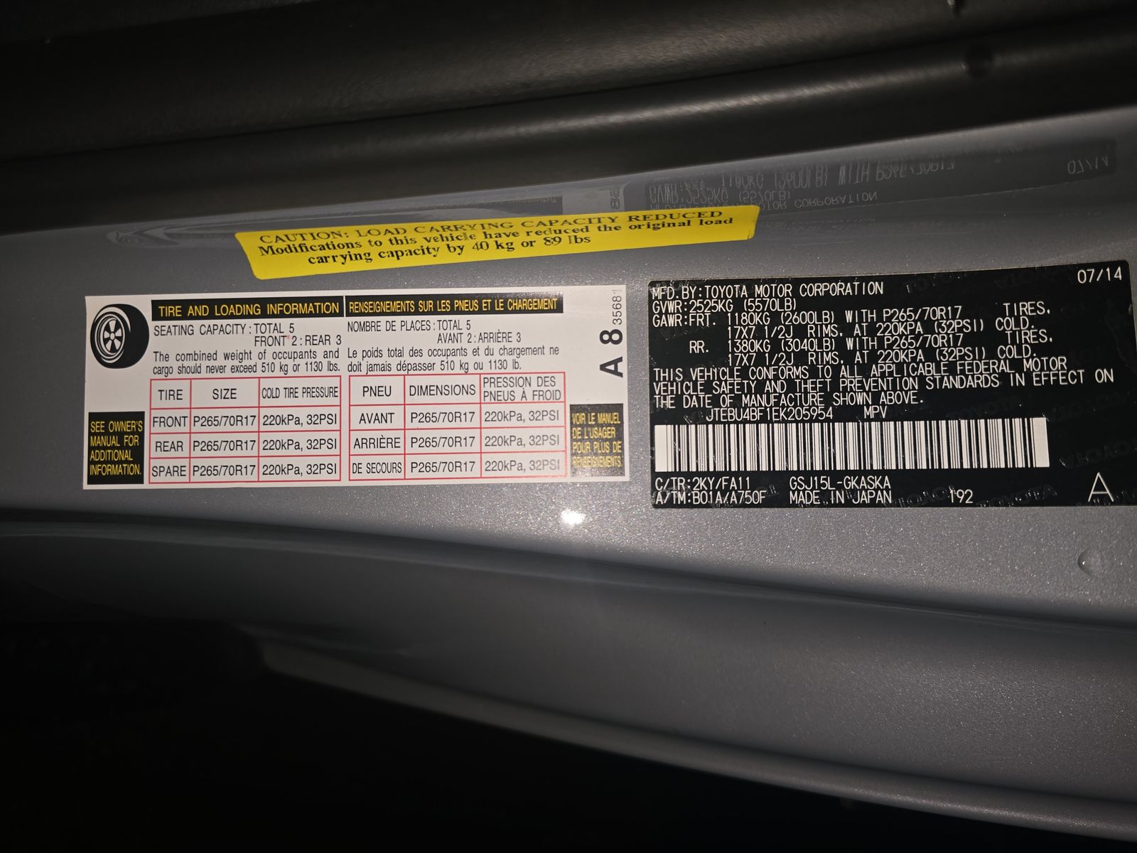 2014 Toyota FJ Cruiser Base AWD