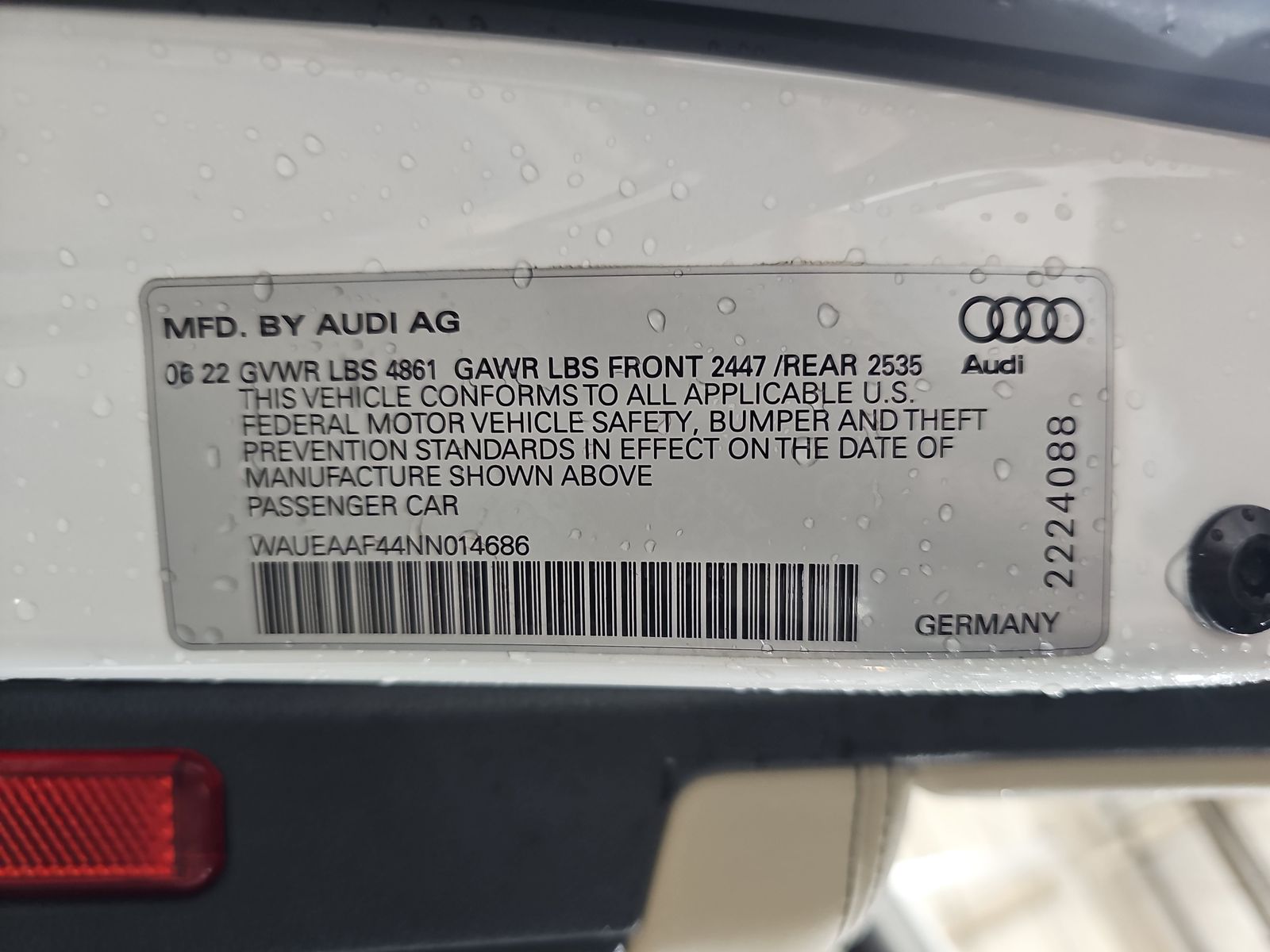 2022 Audi A4 S line Premium Plus AWD