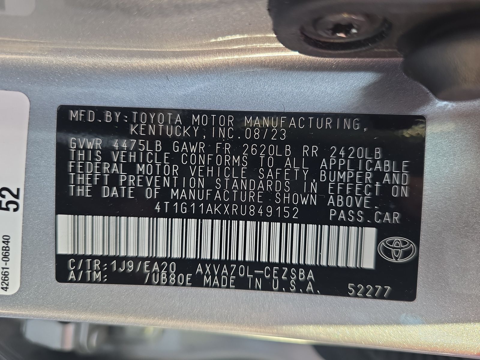2024 Toyota Camry SE FWD