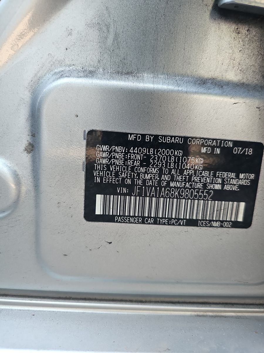 2019 Subaru WRX Base AWD