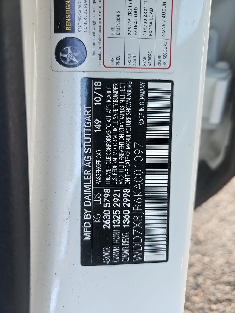 2019 Mercedes-Benz Mercedes-AMG GT AMG GT 63 AWD