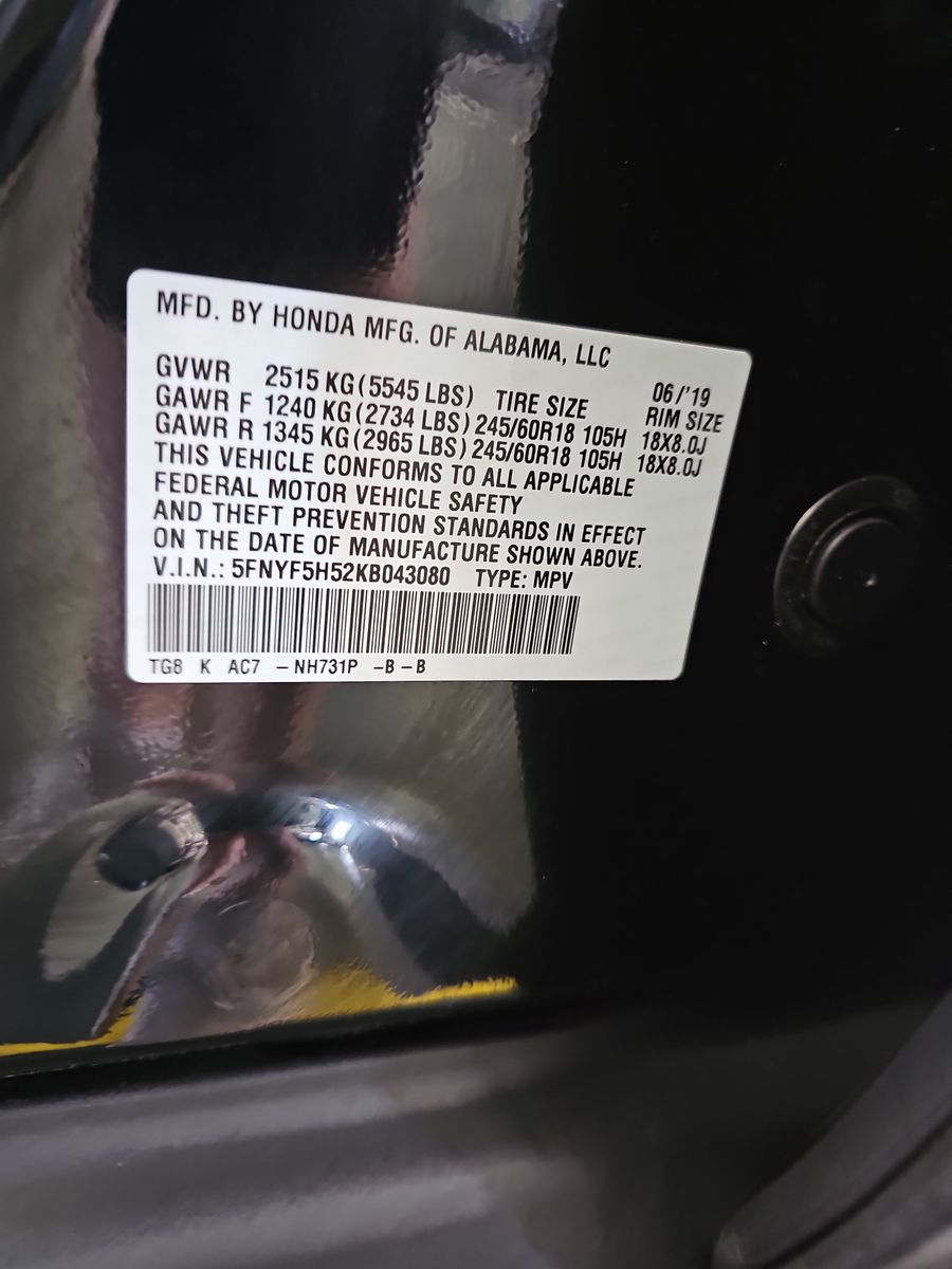 2019 Honda Pilot EX-L FWD