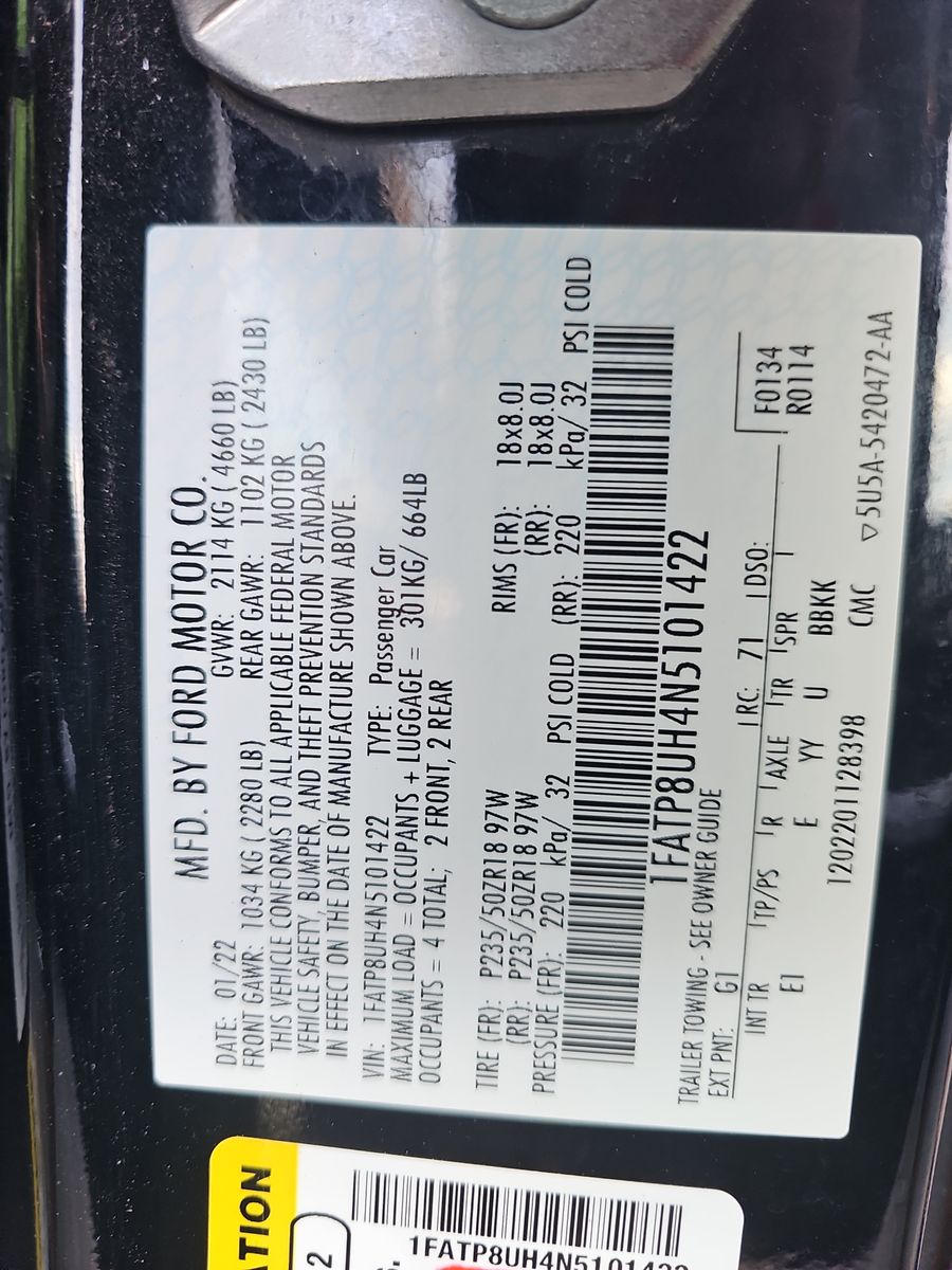 2022 Ford Mustang EcoBoost Premium RWD