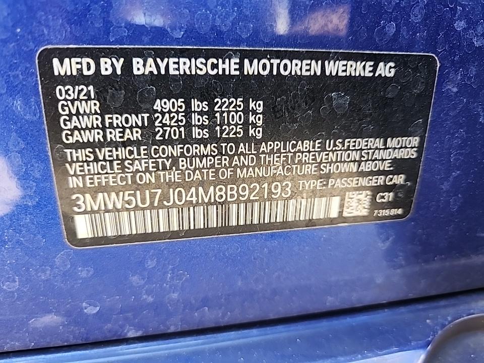 2021 BMW 3 Series M340i RWD