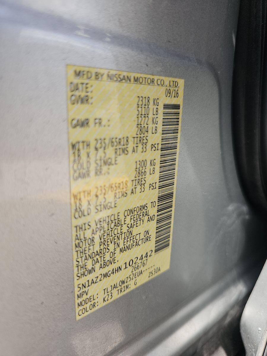 2017 Nissan Murano SV FWD