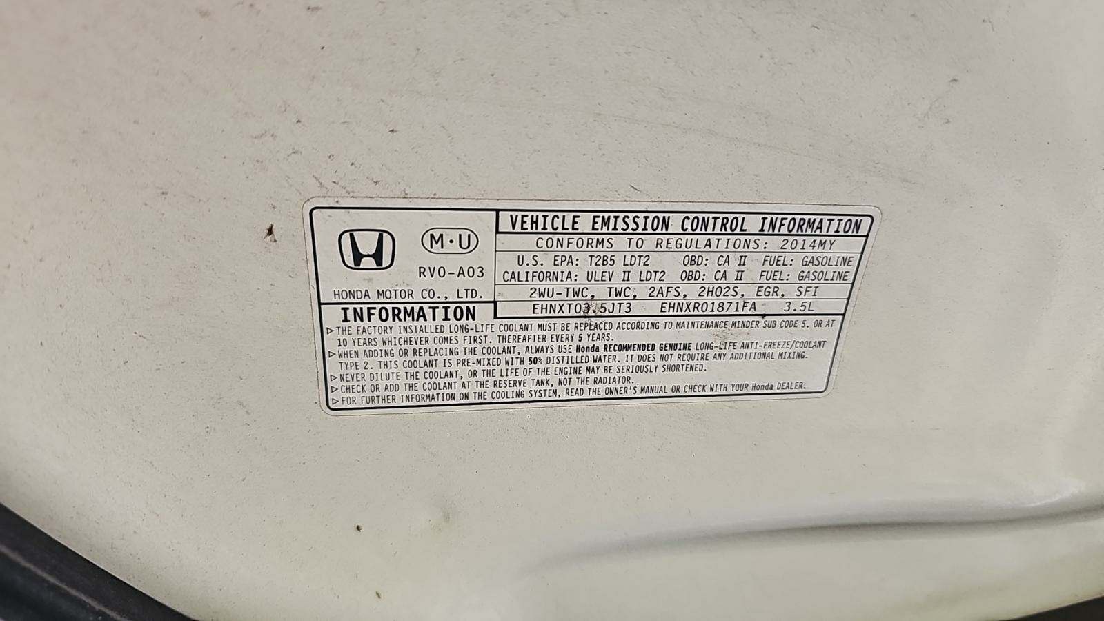2014 Honda Odyssey Touring Elite FWD