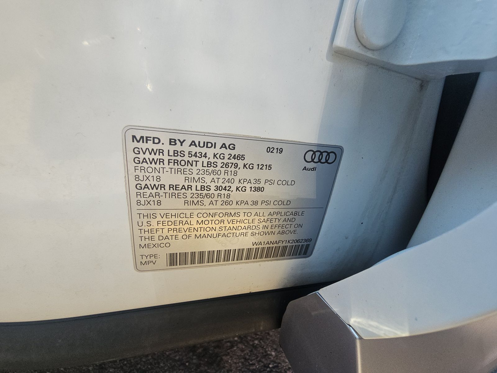 2019 Audi Q5 Premium AWD