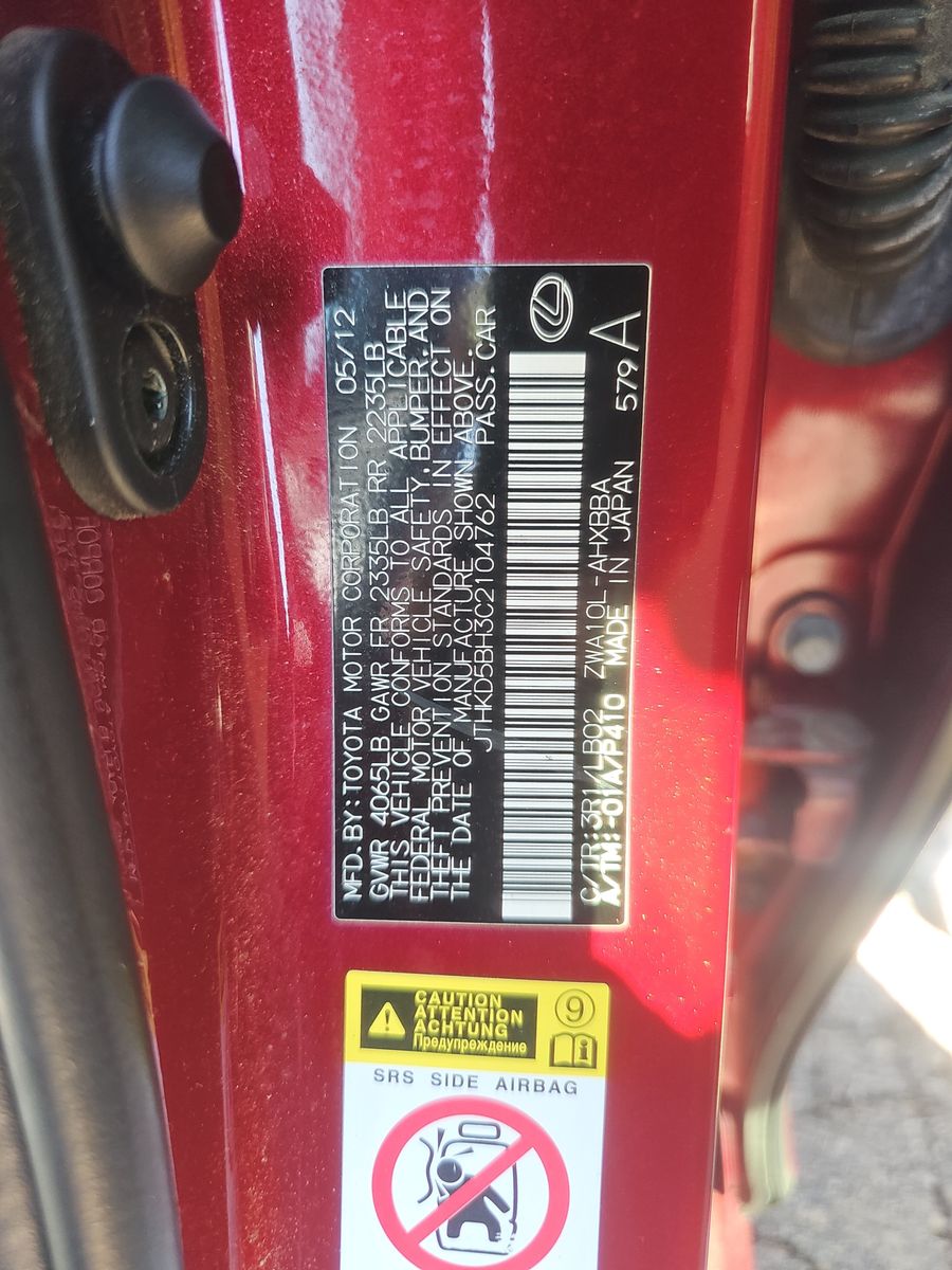 2012 Lexus CT CT 200h Premium FWD