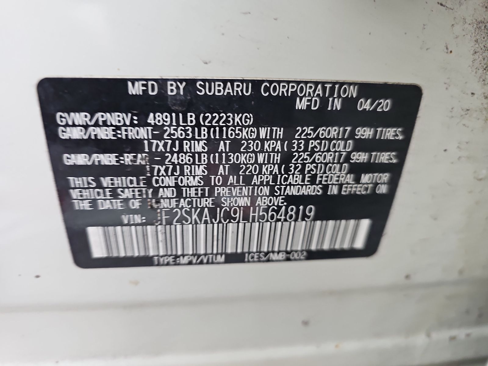 2020 Subaru Forester Premium AWD