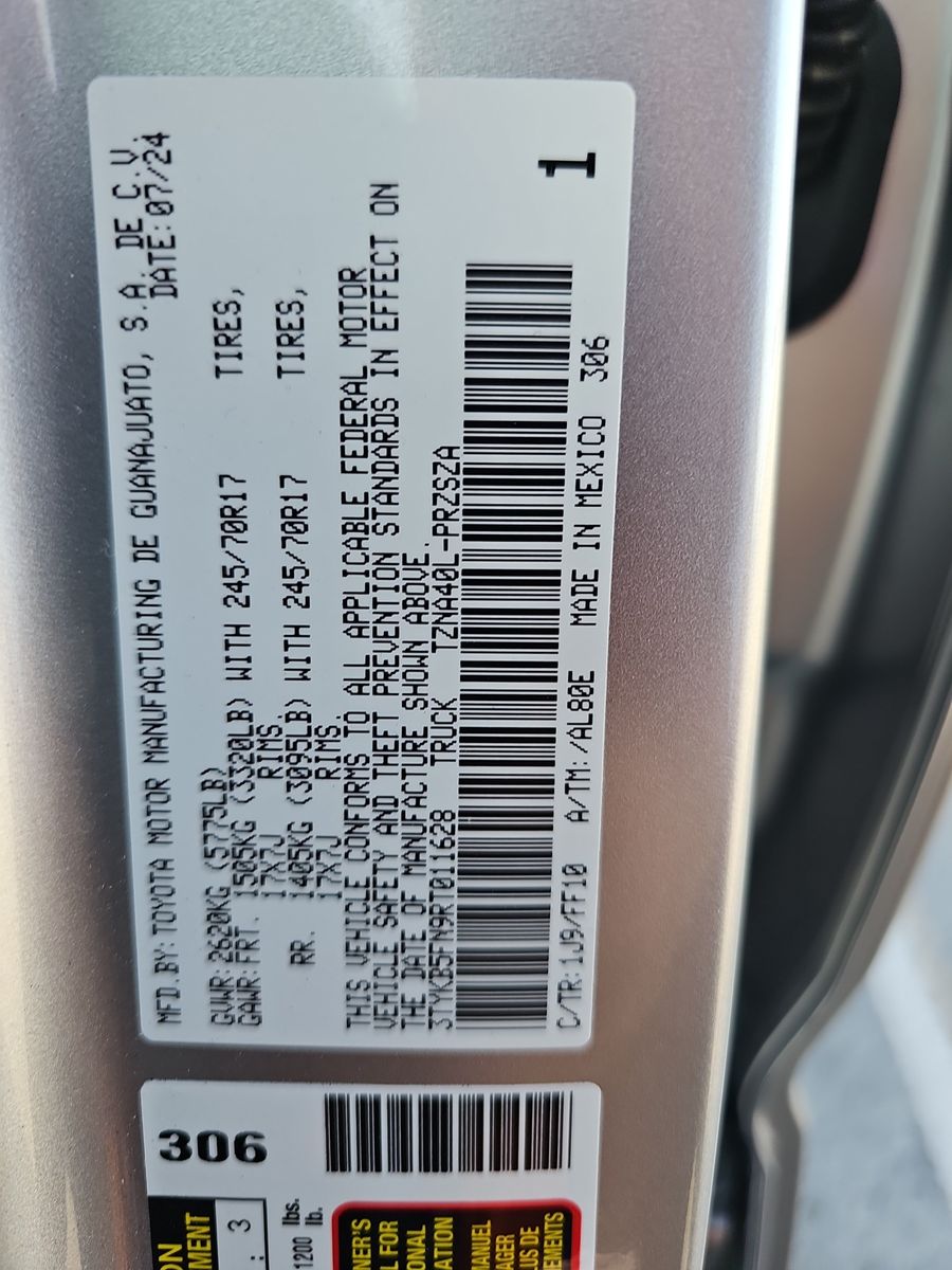 2024 Toyota Tacoma SR5 RWD