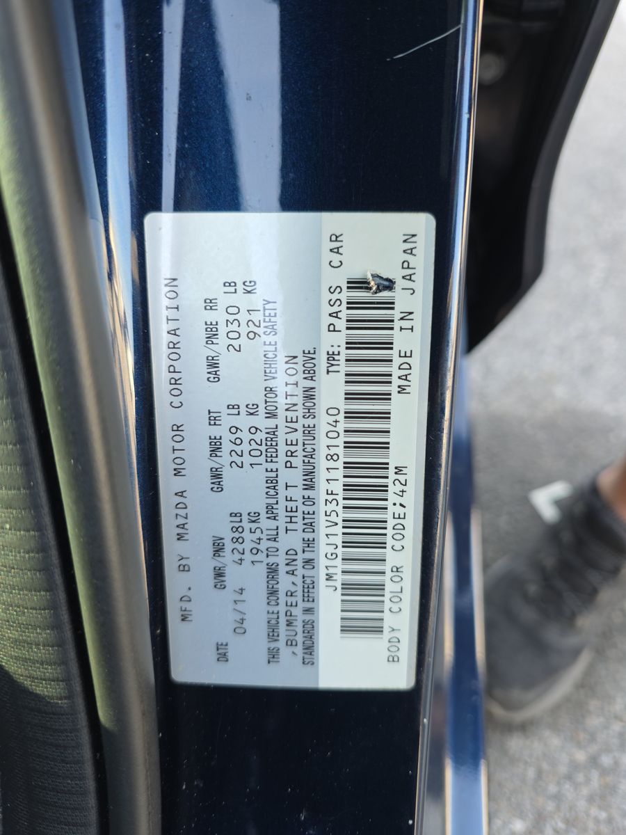 2015 MAZDA MAZDA6 Touring FWD