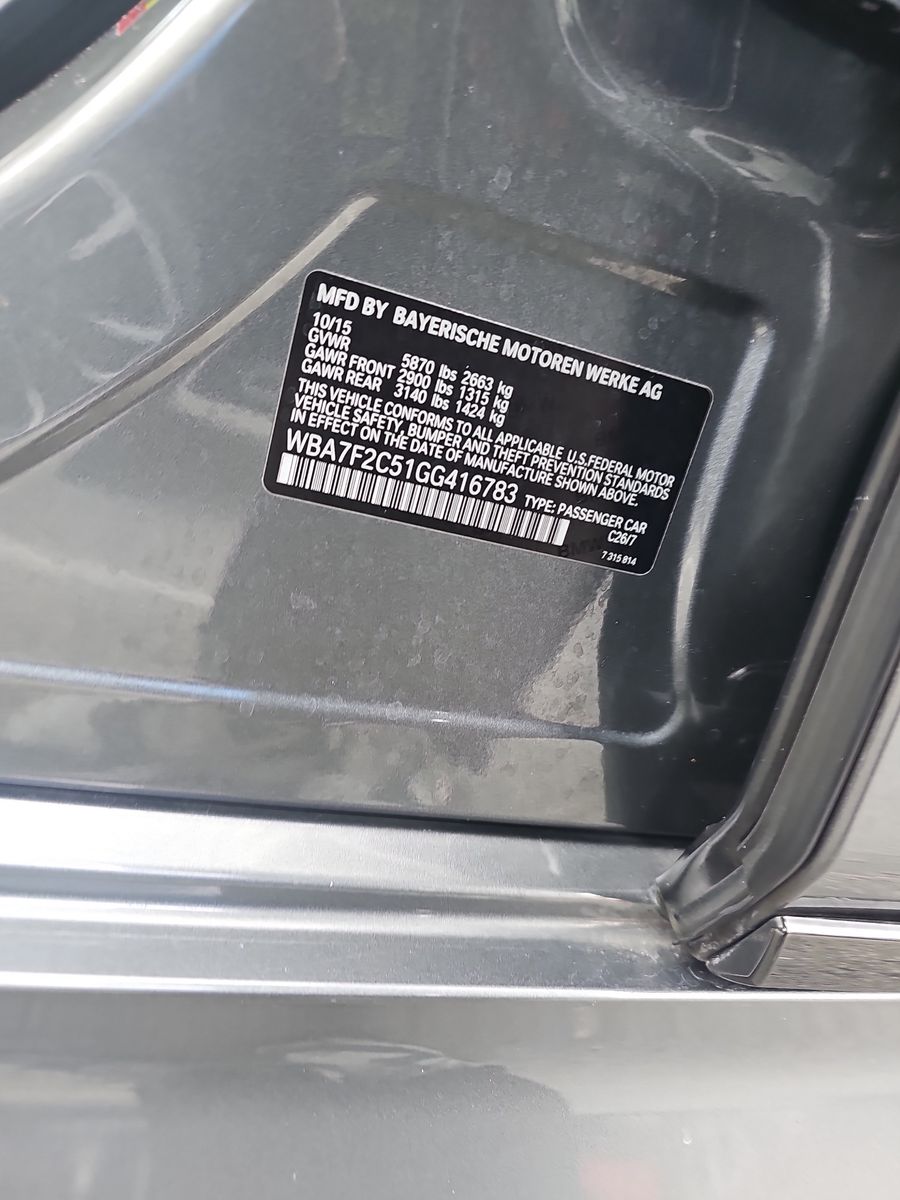 2016 BMW 7 Series 750i xDrive AWD