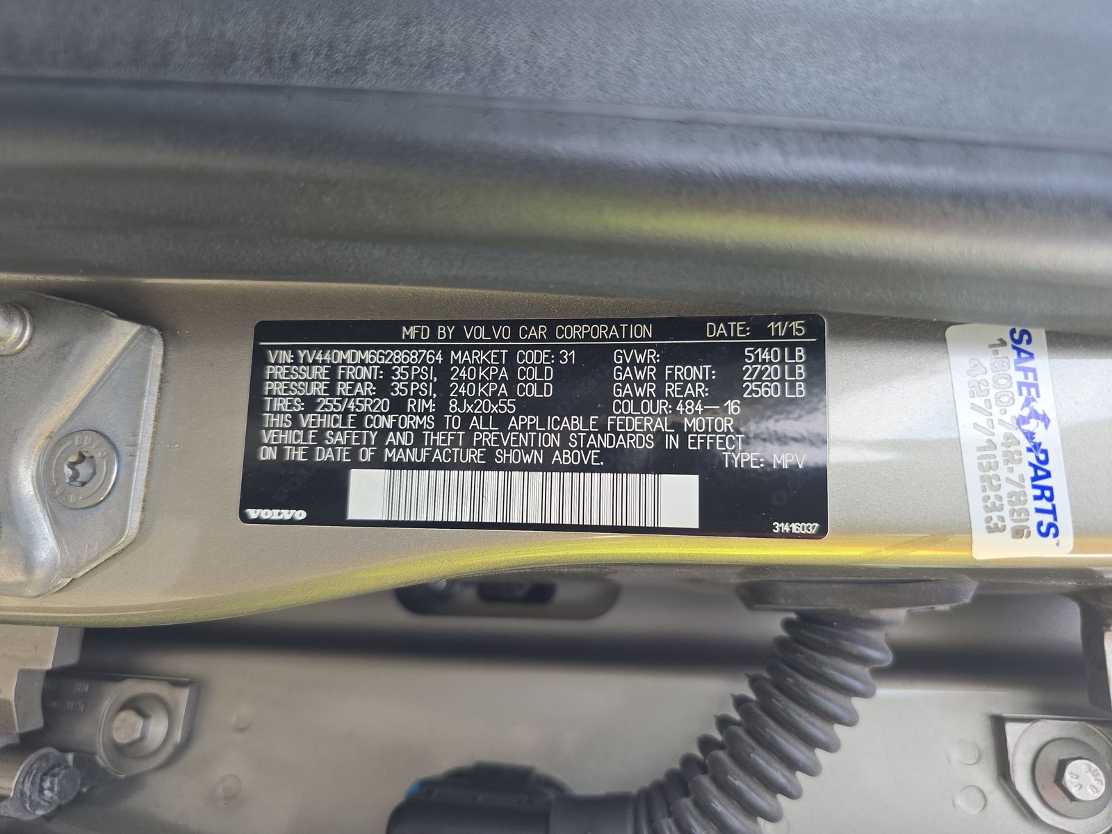 2016 Volvo XC60 T5 Platinum FWD