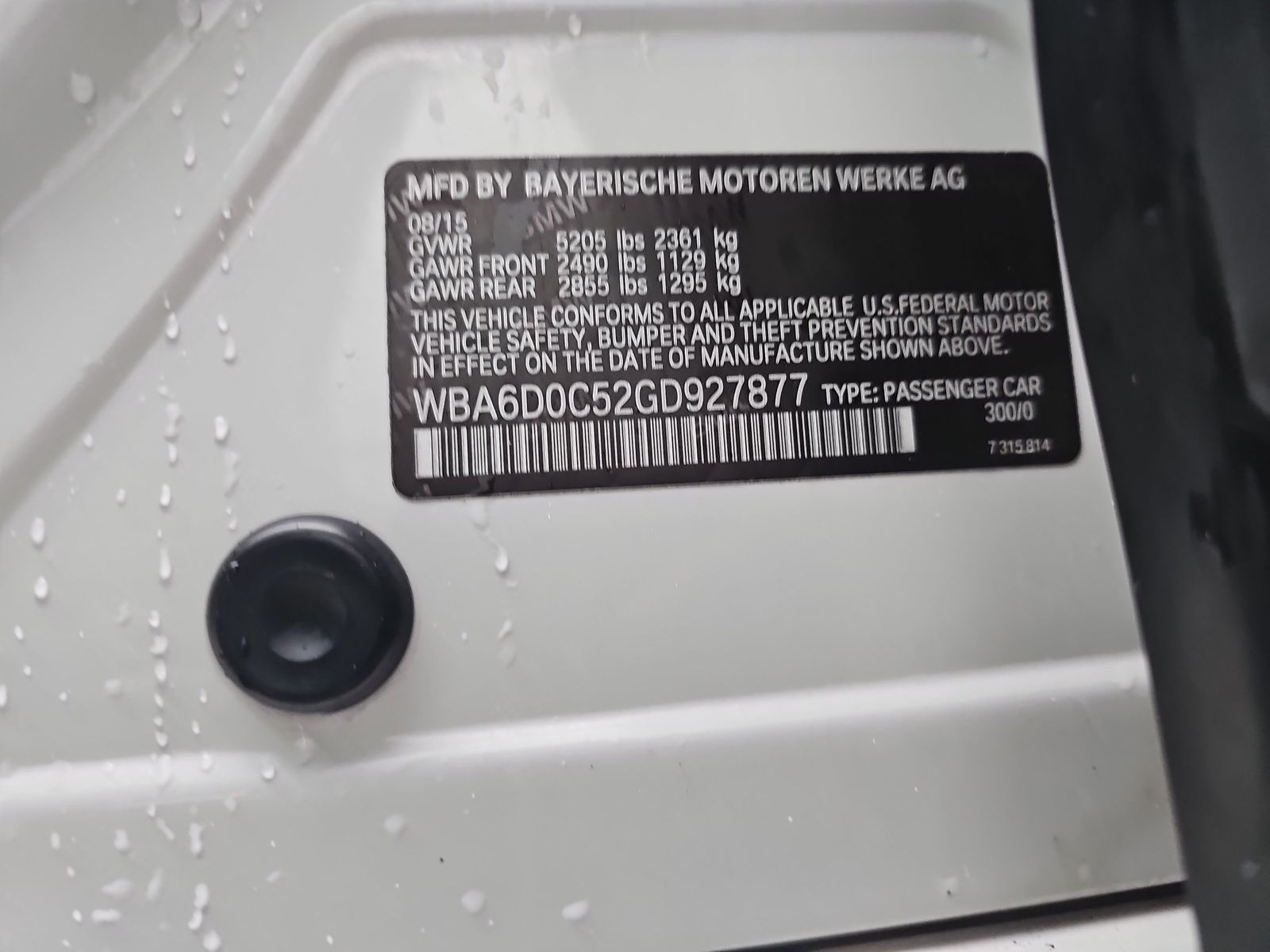 2016 BMW 6 Series 640i RWD