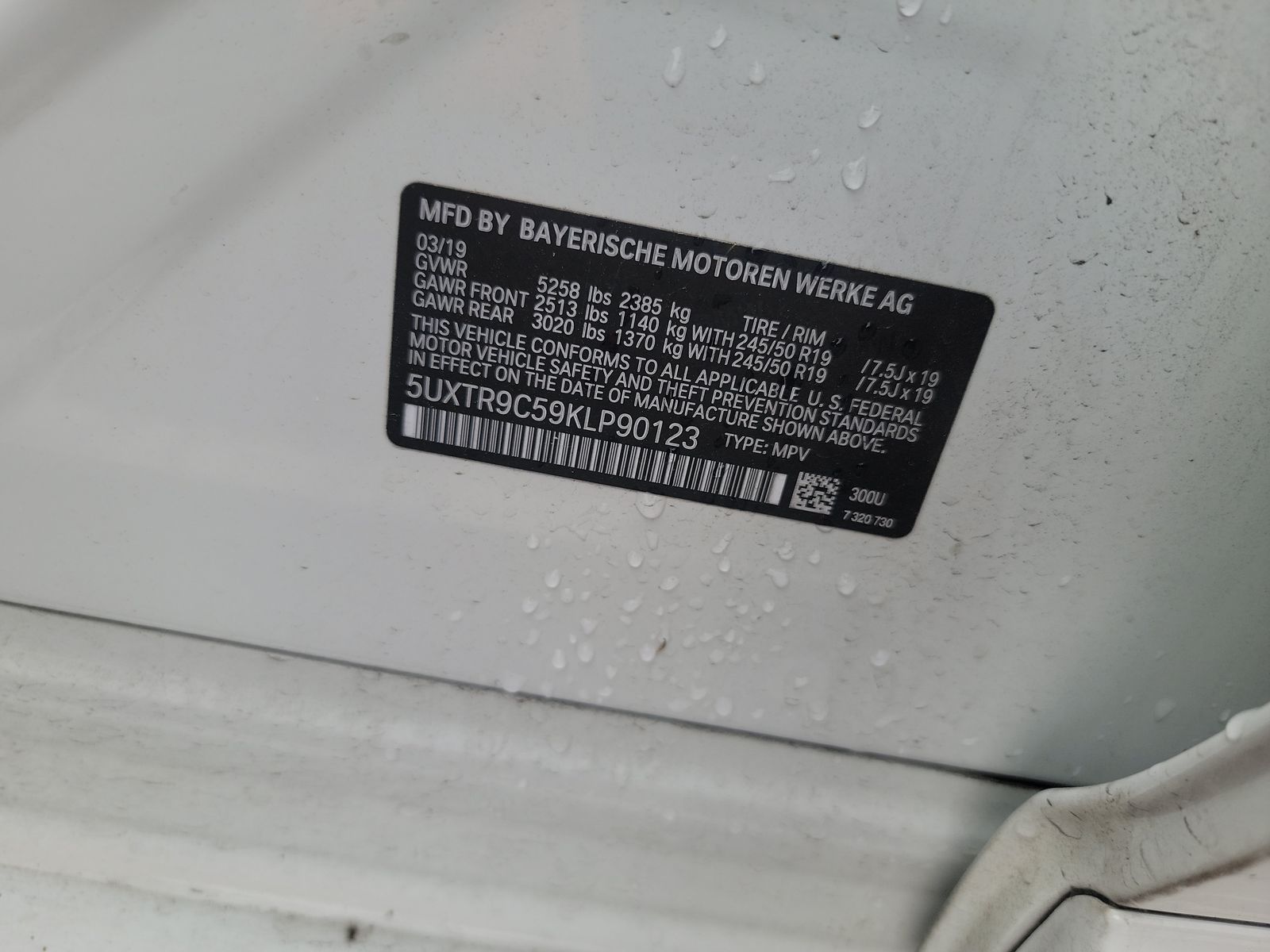 2019 BMW X3 xDrive30i AWD