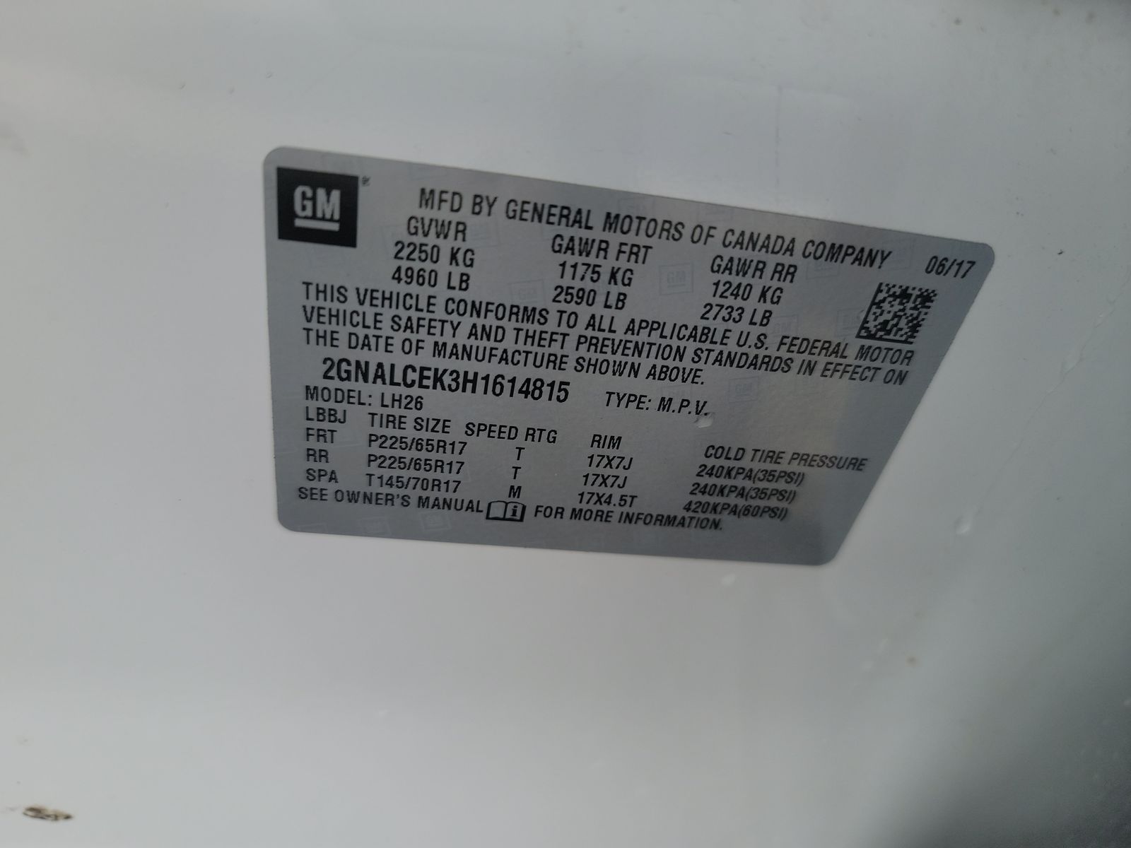 2017 Chevrolet Equinox LT FWD