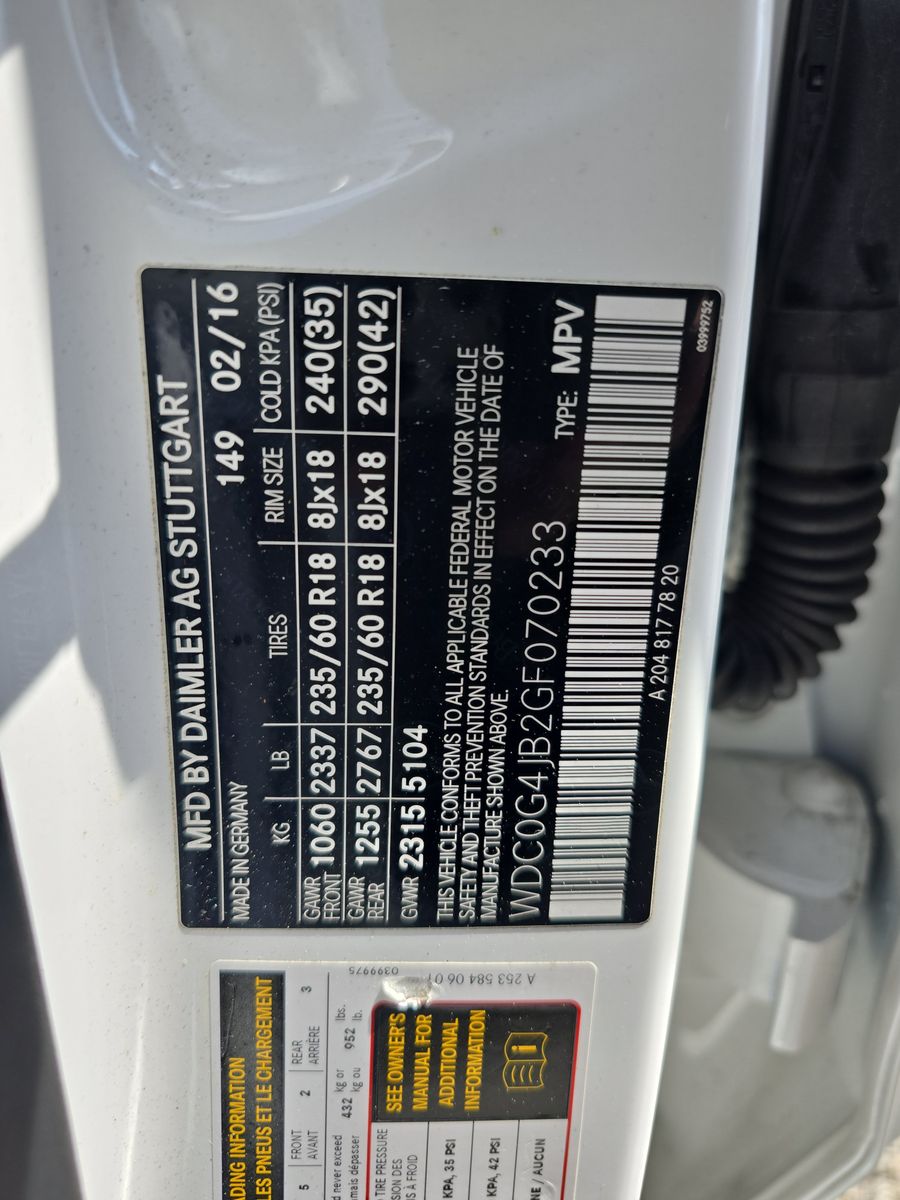 2016 Mercedes-Benz GLC GLC 300 RWD