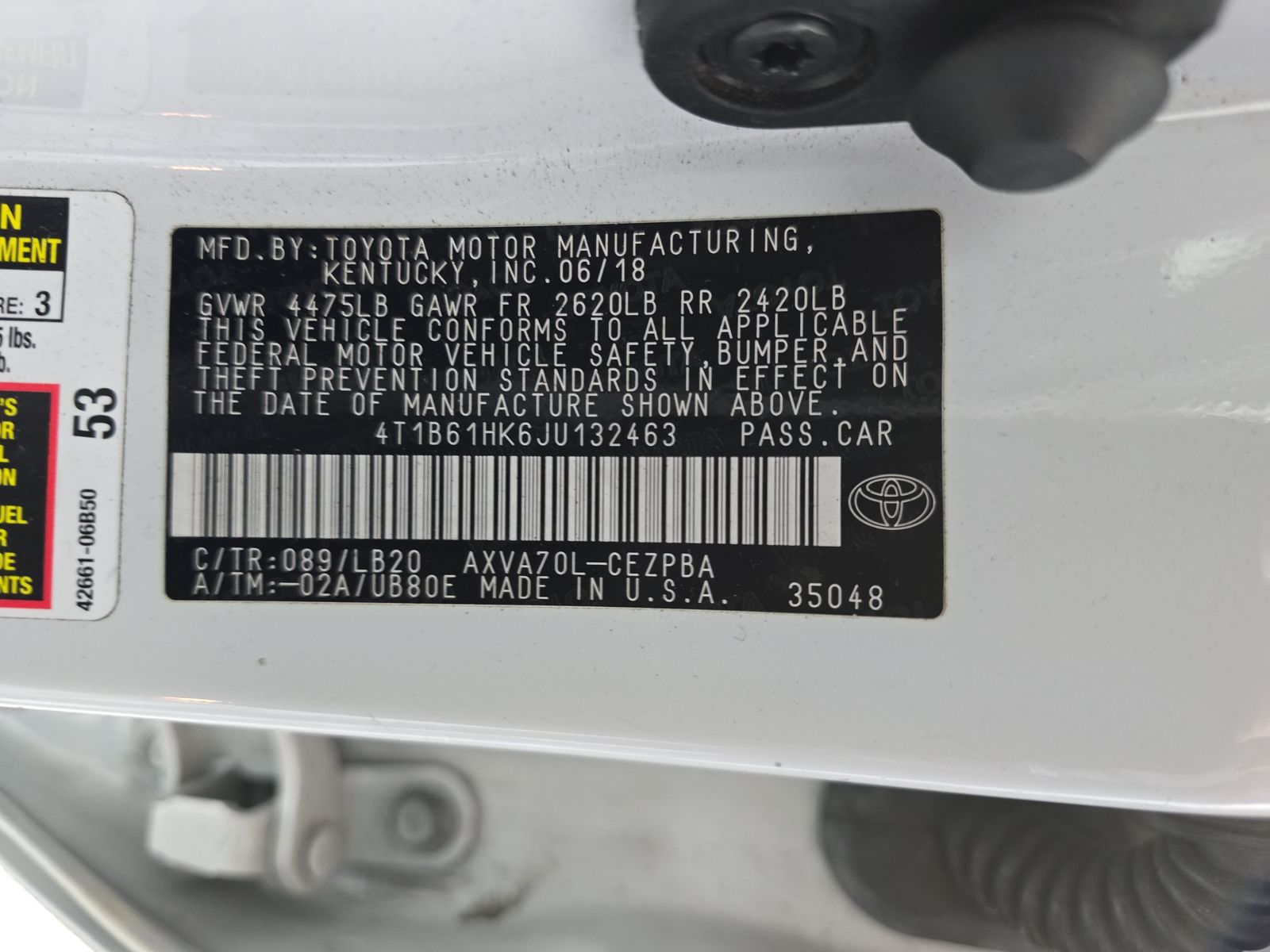 2018 Toyota Camry XSE FWD