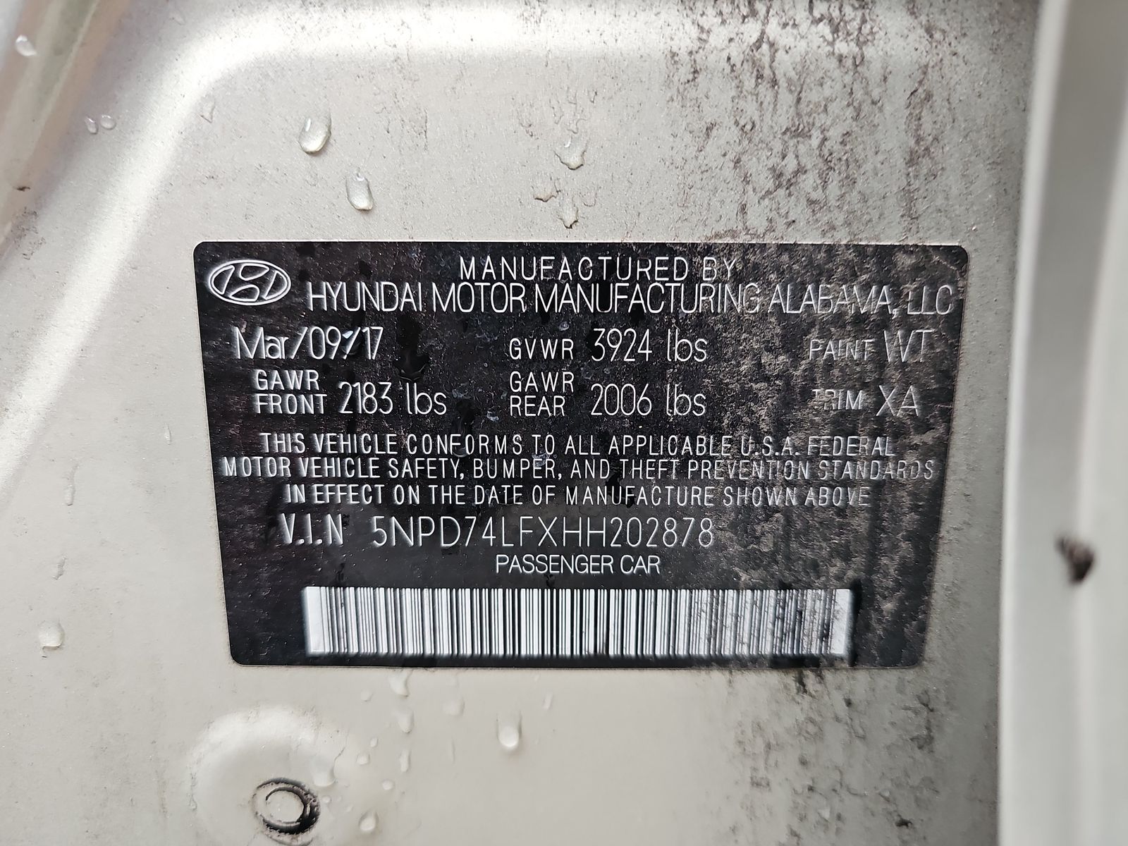 2017 Hyundai Elantra SE FWD