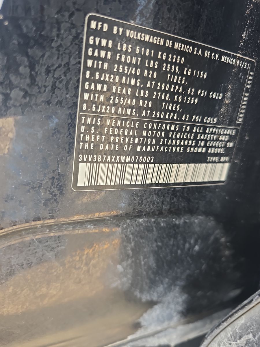 2021 Volkswagen Tiguan 2.0T SE R-Line Black FWD