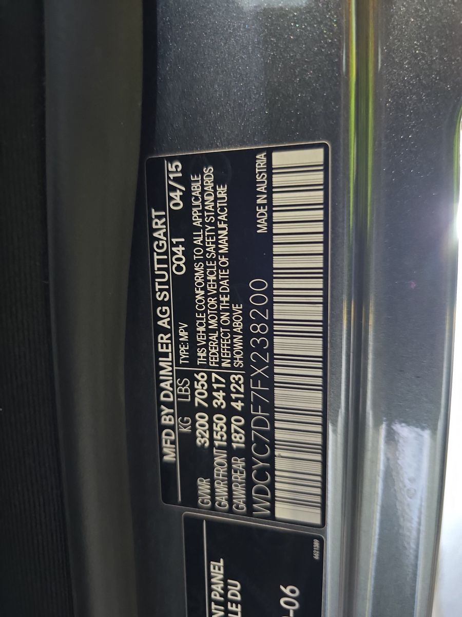 2015 Mercedes-Benz G-Class G 63 AMG AWD